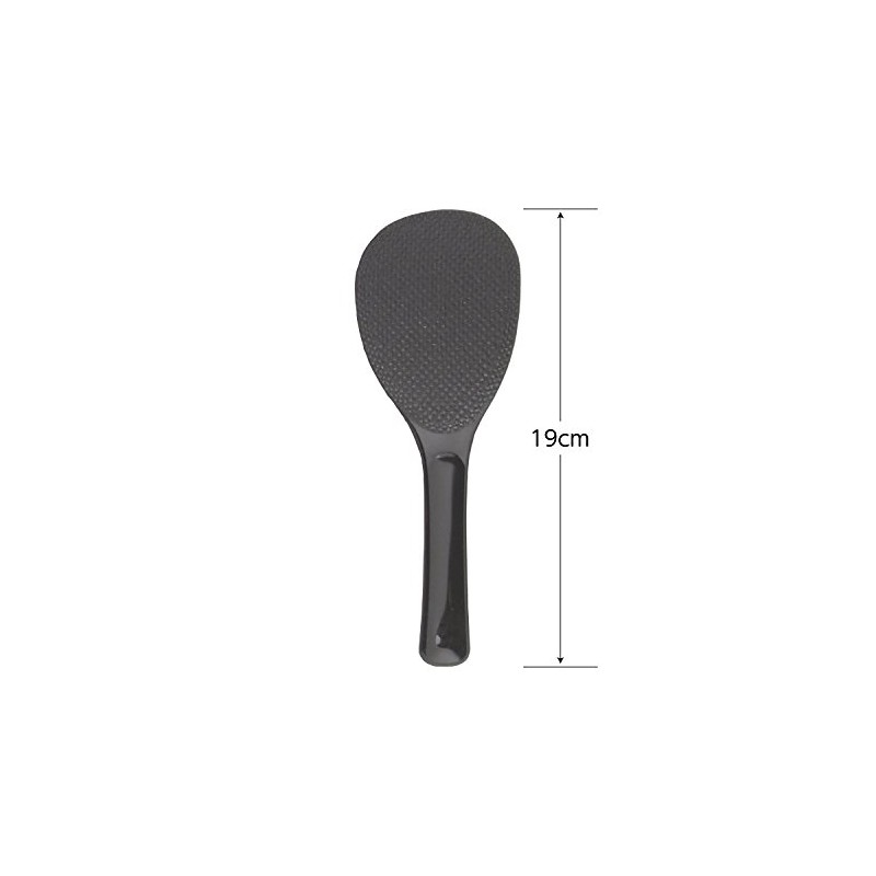 曙産業 しゃもじ 黒 19cm ブリスター 日本製 業務用品 ダブルエンボス加工でごはんがこびりつかない マジックしゃもじ ブラック