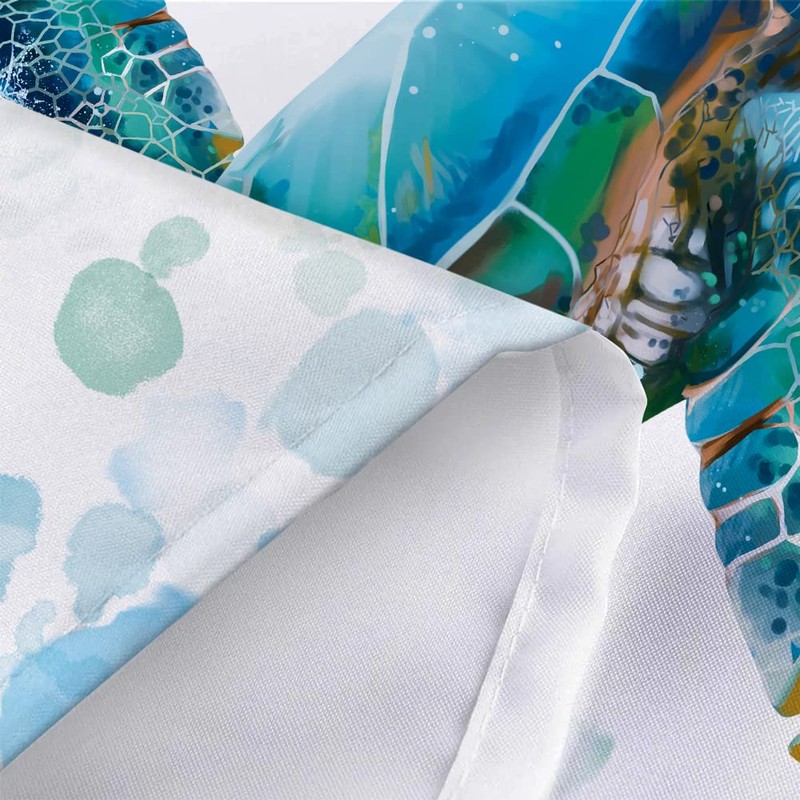 VEIGIKE Sea Turtle Shower Curtain for Bathroom, Ocean Sea Green