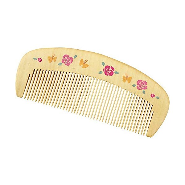Kurochiku Camelliado Moisturizing Comb Case Included, Rose and Butterfly Hair