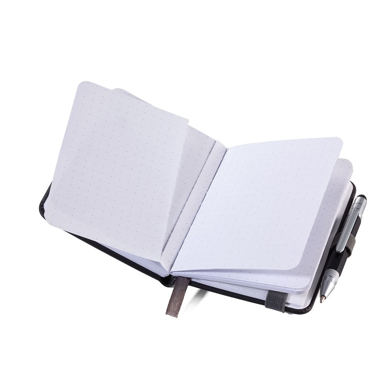 TROIKA Notepad DIN A7 including ballpoint pen, elastic band closure,