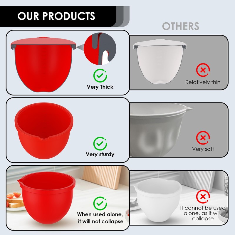 Silicone Bowl Liners for Kitchen Aid, Silicone Liners for Kitchen