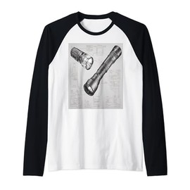 Flashlight Luminary Design Raglan Baseball Tee