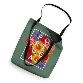 Flowers of Portugal Word Art - Portuguese Pride Tote Bag