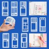 9 Pack Handmade Flexible Record Template, Reusable Planner Stencils Templates