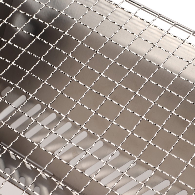 Folding BBQ Grill Heat Resistant Stainless Steel Collapsible Charcoal Grill