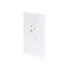 iGOTO PB612-B Placa con apagador y contacto aterrizado, Color blanco