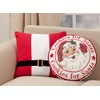 SARO LIFESTYLE Kringle Collection Santa Belt Throw Pillow with Poly