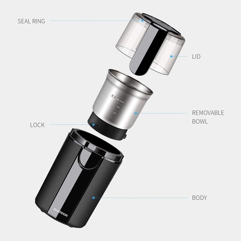 SHARDOR Coffee Grinder Electric, Coffee Bean Grinder Electric, Herb Grinder,