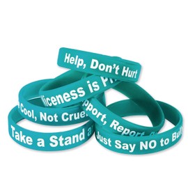 S&S Worldwide Anti-Bullying Silicone Bracelet (Pack of 24)