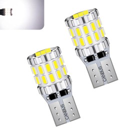 2 bombillas de luz de matrícula para coche, bombillas LED de aluminio de 3 W para luces de instrumento, luces de lectura, universales para la mayoría de coches, camiones, SUV (blanco)
