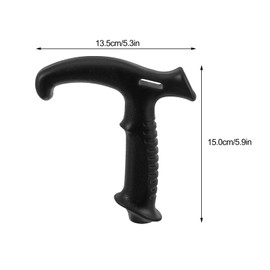 ULTECHNOVO Polished Stick Handle Pole Polished Cane Head Grip Wooden Wood Hand Support Knobs Walking Cane Hiking Replacement Knob Walk Accessory Poignée Fishing Plastic Manual Miss