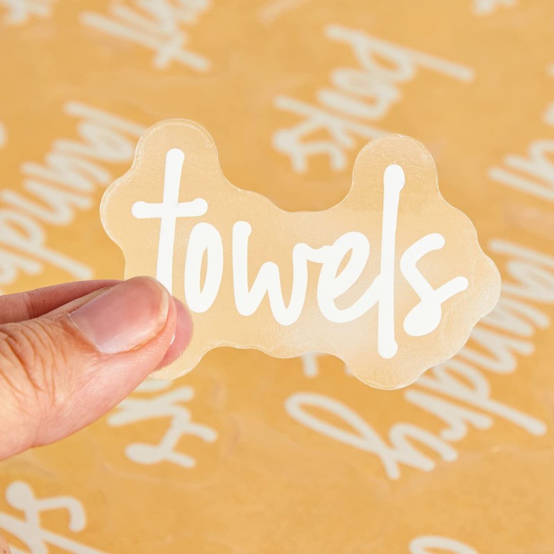 Talented Kitchen Laundry Room Organization Labels - 141 Preprinted White