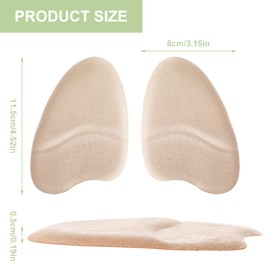 WLLHYF Metatarsal Pads for Women, 3 Pair Ball of Foot Cushions Anti-Sliding Pads for Open Toe Shoes Heel Pads Inserts for Too Big Shoe Shoe Pads Reduce Foot Pain and Provide Support