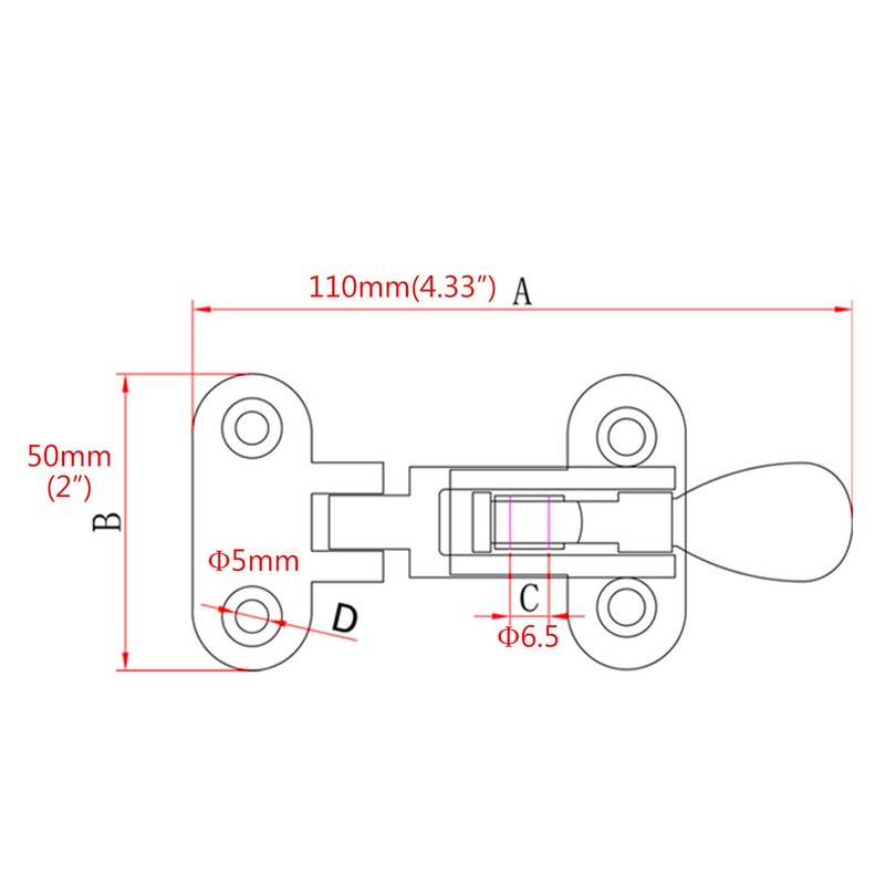 Pair Heavy Duty 316 Stainless Steel Anti-Rattle Lockable Hold Down