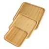 Square Bamboo Tray for Dinners, Parties and Bars, Long Shelf
