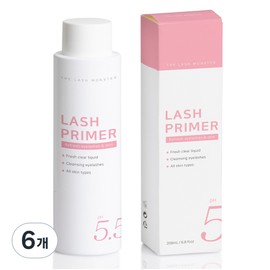 Lash Monster Mildly Acidic Primer 5.5 Eyelash Large Capacity Cleanser 200ml, 6 pcs / 래쉬몬스터 약산성 프라이머 5.5 속눈썹 대용량 클렌져 200ml, 6개