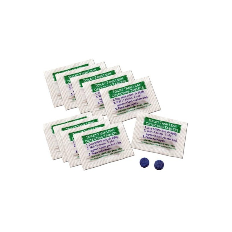 Inodoro con detector de fugas Tablets con tarjeta. Tinte pastillas