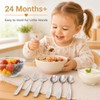 EXZACT 12-Piece Children's Stainless Steel Cutlery Set - 6 Forks,