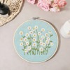 Zelphvt Beginner Cross Stitch Kits Daisy Flower Beginner Embroidery Kit