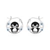 Penguin Hoop Earrings for Women - Cute 925 Sterling Silver Animal Penguin Snowflake Huggie Earrings Winter Jewelry Gifts Christmas