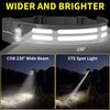 LED Headlamp, USB Rechargeable Head Lamp, 230° Wide Beam Motion