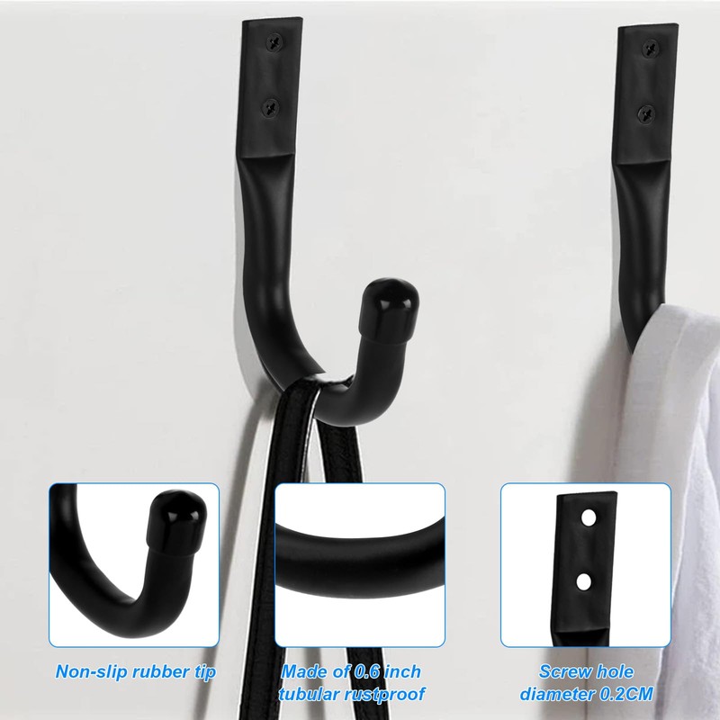 Jiujuda9 6 Pcs Heavy Duty Garage Wall Hooks - J