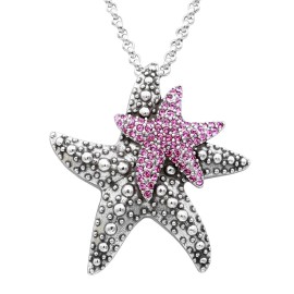 Controse Silver Plated Daughterly Love Starfish Necklace purple crystal By Controse