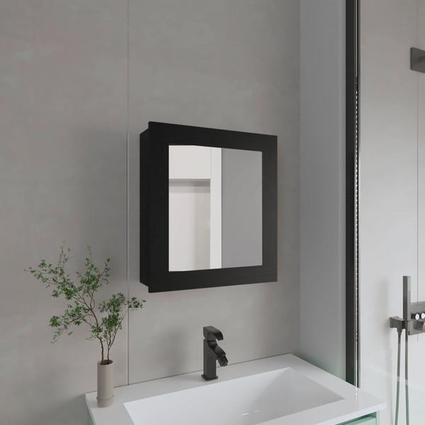 Benicabaly Maximize Space with Black Medicine Cabinet, Includes Mirror and