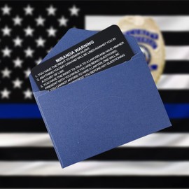 JunehenTB Miranda Rights Card, Black Metal, Engraved SFST, Standardized Field Sobriety Test Clues Card for Police Law Enforcement Arrest Occasion