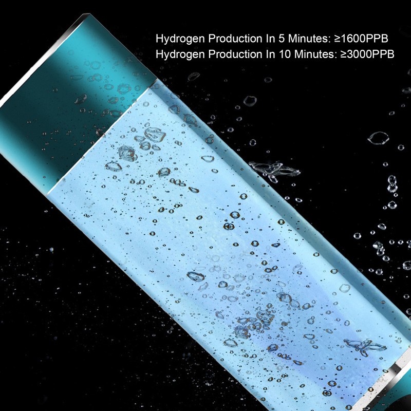 Hydrogen Water Bottle 3000PPB 280ML Portable Hydrogen Water Generator with