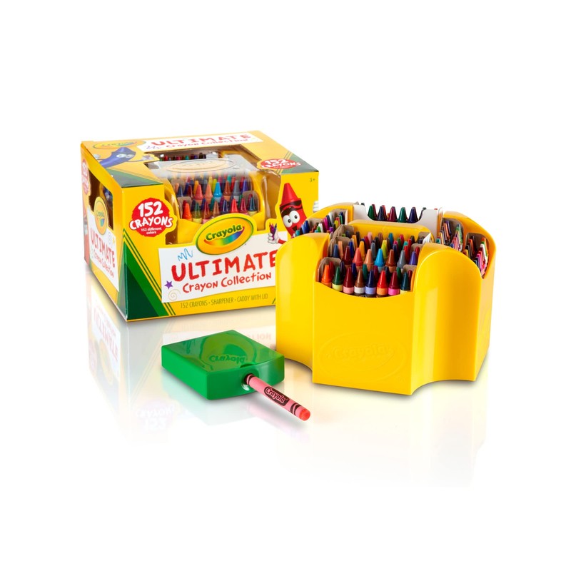 Crayola Ultimate Crayon Caddy with Lid and Sharpener, 152 Crayons