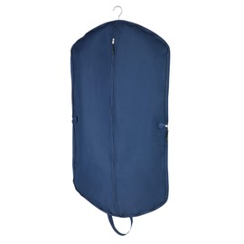 WENKO Business Premium Garment Bag with Extra Universal Bag, Clothes Cover 62 x 112 cm for Dust-free Storage of Seasonal Textiles with Zip & Breathable Bag 40 x 30 cm, Blue