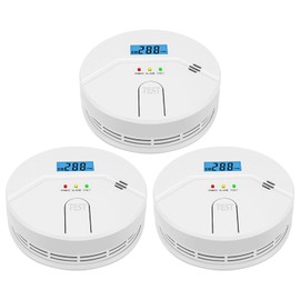 3 Packs, Smoke and CO Alarm,Smoke and Carbon Monoxide Detector,2 in 1,Smoke Detector Carbon Monoxide Detector Combo,85 db Alarm,Wireless