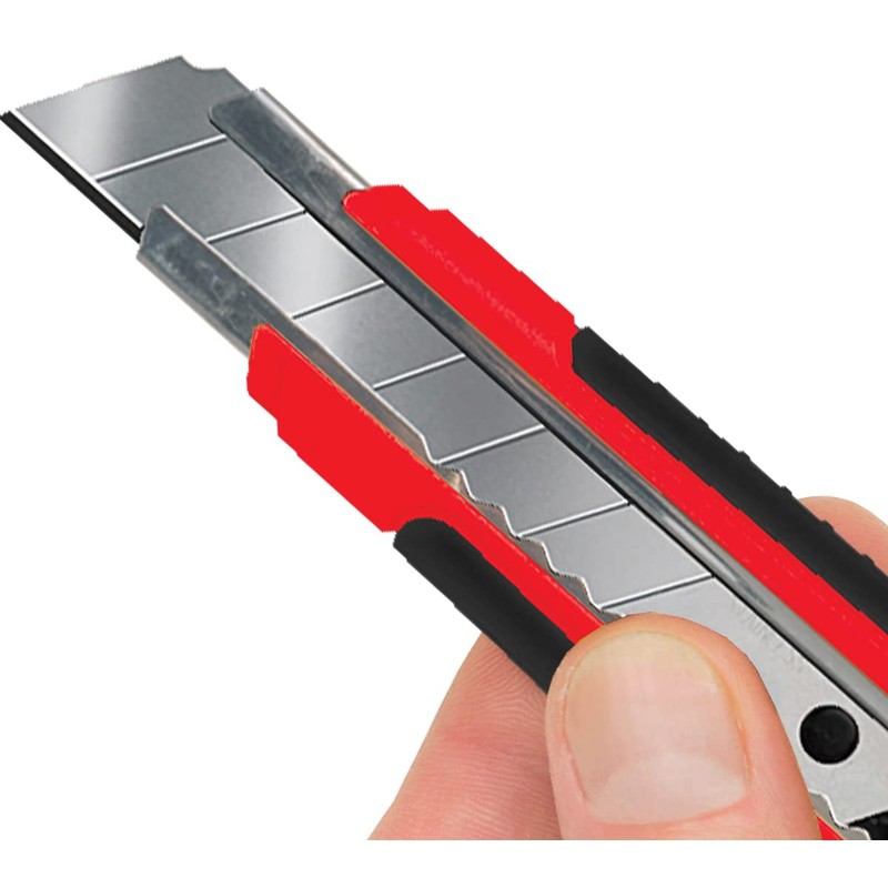 ALLWAY RK7 Soft-Grip 18mm Snap-Off Knife with 3 Stainless Steel