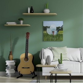 Stupell Industries Golf Tee Close Up Green Red Sports Painting Canvas Wall Art, 30 x 30, Multi-Color