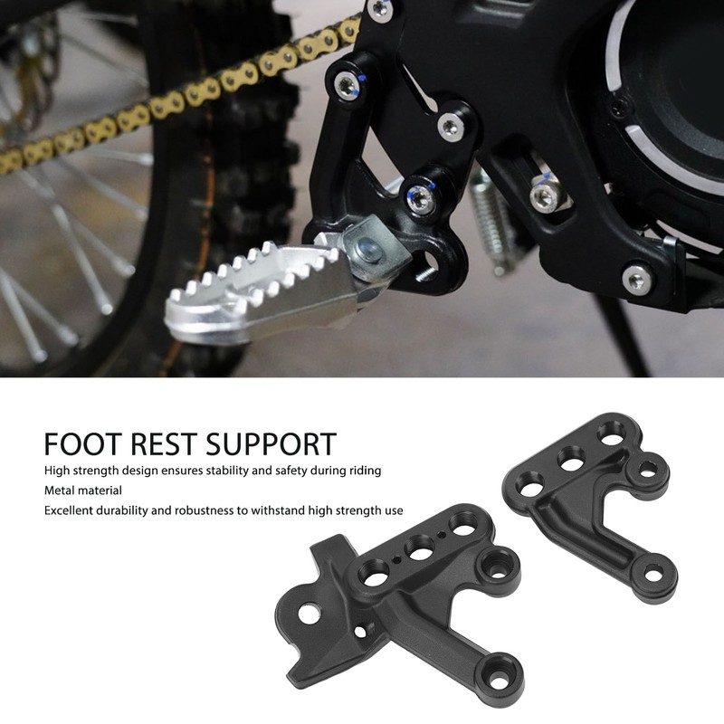 Motorcycle Foot Pegs Bracket Set Metal Construction Stable High Strength