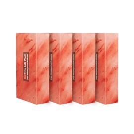 8"x4"x2"Himalayan Pink Salt Bricks & Tiles Pack of 4 for Home Decor, Spa, Sauna & Wellness | Each Block 5.5 Lbs |
