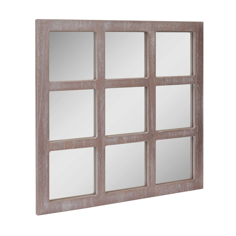 Stonebriar 23.5" x 23.5" Square Worn White 9 Window Pane