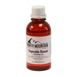 North Mountain Supply Premium Professional Quality Liquid Vegetable Rennet - 100% Vegetarian Rennet for Cheese Making - 4 Fluid Ounces