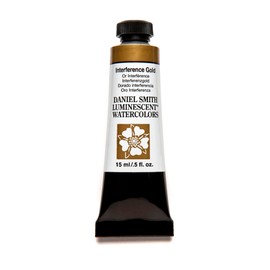 Daniel Smith Luminescent™ Watercolor Paint, 15ml, Tube, Interference Gold, 0.5 fl oz, (Pack of 1)