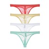 Zegoo Men's Super Thin Transparent Thong Swimsuit