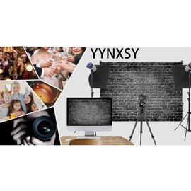 YYNXSY Gray Brick Background Retro Plastic Brick Wall Background Brick Wall Photo Video Background Brick Decorative Brick Fabric Wall Cover Photography Studio Party Office Photography 10X8FT YY-13