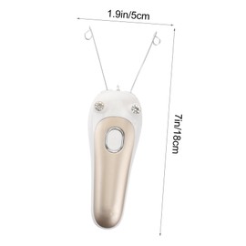 PACKOVE USB Charging Electric Facial Hair Remover for Women Golden Epilator Tool for Gentle and Thorough Hair Removal Face and Arms Cordless Beauty Shaver with Face Massager Function