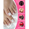 EBANKU Poly Gel Nail Forms for Toes, Pink Long Square