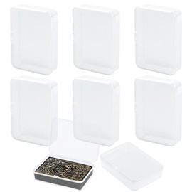 NiceLand Card Box, Pack of 10 Playing Card Box, Transparent Empty Card Box, Card Storage Box with Lid, Playing Card Case for Storage, Bank Cards, Playing Cards, Badges, Buttons