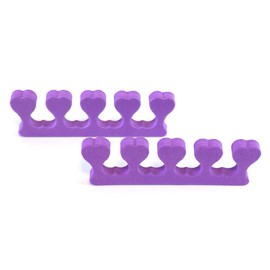 Toe Separators - 12 Pairs Set Toe Spacers, Pedicure Accessories, Disposable Foam for Nail Polish Application (Purple or Pink)
