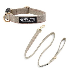 Pawsitive - Collar de perro de lana hipoalergénico, gran collar de perro para piel sensible, collar suave para perros, collar orgánico suave para perro, respetuoso con el medio ambiente (mediano