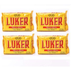 LUKER Chocolate de Mesa sin Azucar 4 PACK - 250 gr. | Bitter Chocolate 8,8 oz.