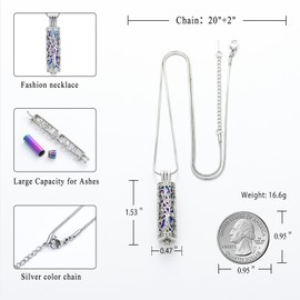 memorial jewelry Cylinder Cremation Jewelry Tree of Life Urn Ashes Necklace for Women Men Vial Cremation Ash Pendant Loved One