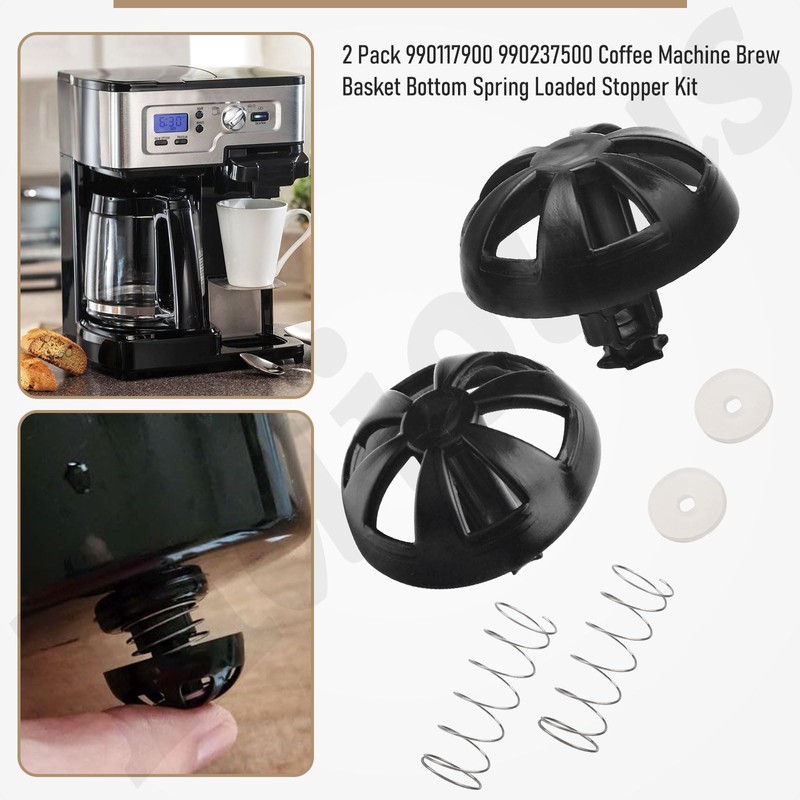 Coffee Machine Brew Basket Bottom Spring Loaded Stopper Kits for